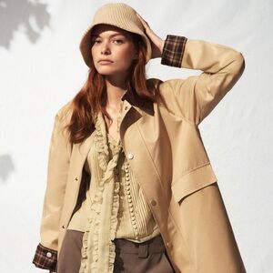 Anthropologie Tan Ribbed Women's Hat NWT